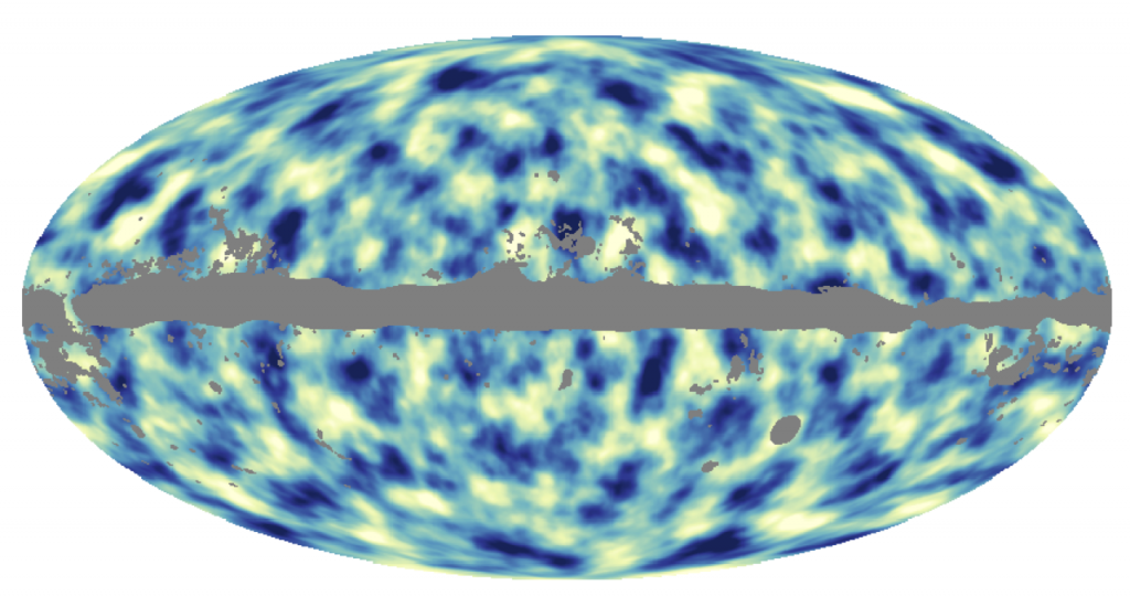 The Planck lensing potential. This map can be thought as a the map of the matter in our Universe projected on the sky.